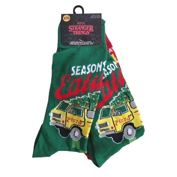 Stranger Things And Eggo Waffles 3 Pairs Crew Socks Bundle NWT - Picture 10 of 12